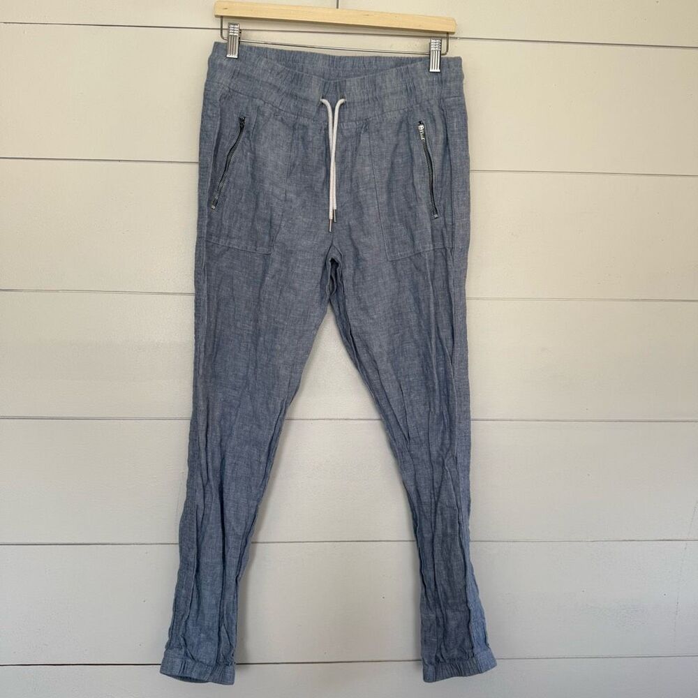 Athleta Women’s 6 Blue Cabo Linen Jogger Pants
